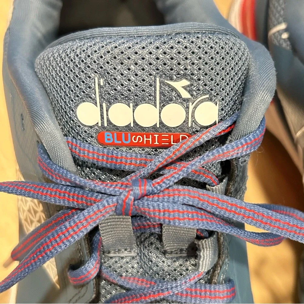 BLUSHIELD TORNEO 2 AG Diadora Blue and Red Athletic Shoes Size 10 - Picture 6 of 8